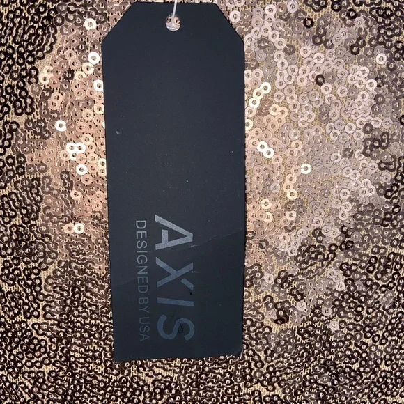 NWT Gold Sequin Scoop Neck Short Casual Dress with pockets size M - Picture 8 of 12